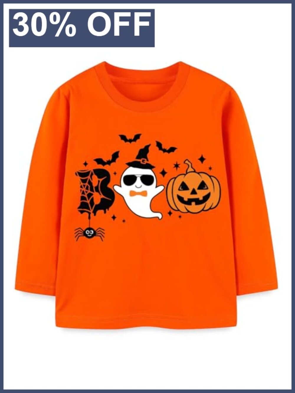 Toddler Halloween Glow Dark Skeleton Ghost Pumpkin Tee